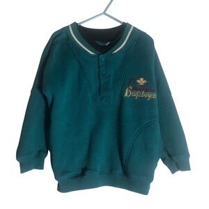 Vintage 90’s Bugle Boy Henley popover sweatshirt Sz 6